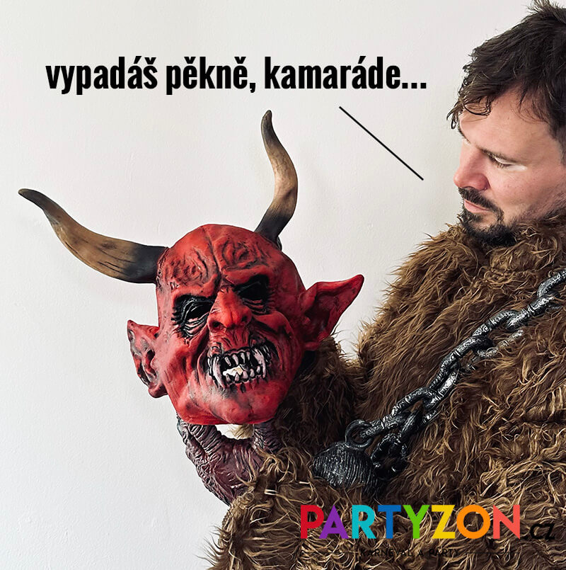 maska krampuse cert cerveny-2